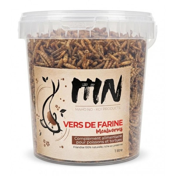 Bassin de jardin : MAHO NO VERS DE FARINE 1 litre, Gammares crevettes vers à soies