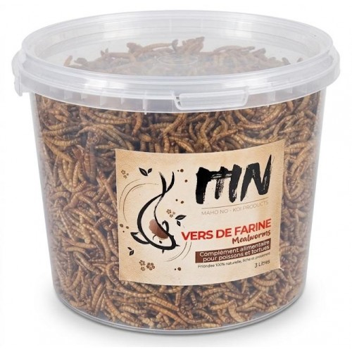 Bassin de jardin : MAHO NO VERS DE FARINE 3 litres, Gammares crevettes vers à soies