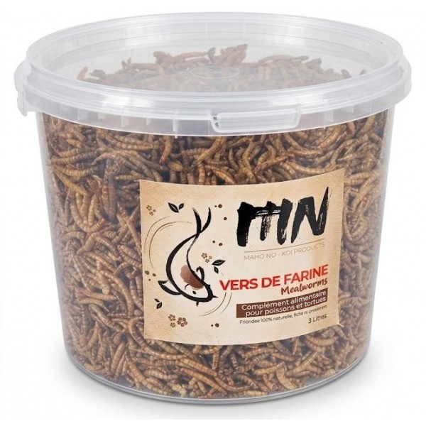 Bassin de jardin : MAHO NO VERS DE FARINE 3 litres, Gammares crevettes vers à soies