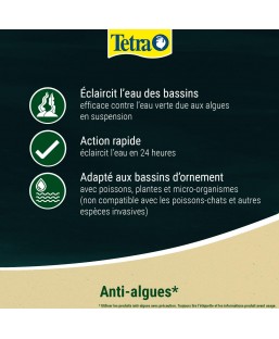 Bassin de jardin : TETRA POND ALGOREM 500ml (10.000 L), Traitement Tetra Pond