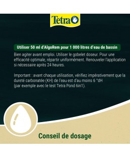 Bassin de jardin : TETRA POND ALGOREM 500ml (10.000 L), Traitement Tetra Pond