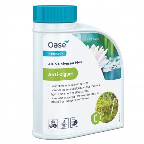 Bassin de jardin : AquaActiv AlGo Universal Plus 500 ml (10.000L), Traitement OASE AQUAACTIV