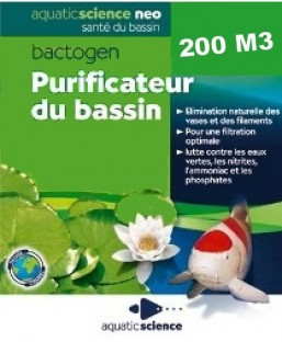 Bassin de jardin : Bactogen 200 m3, Traitement Aquatic Science