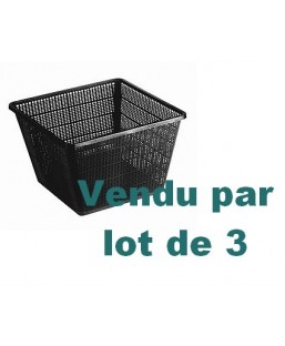 Bassin de jardin : 3 paniers pour bassin 23 x 23 cm Prof. 13 cm, Paniers rigides