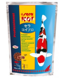 Bassin de jardin : SERA KOI Professional printemps/ automne 1 KG, Nourriture Serapond
