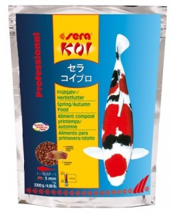 Bassin de jardin : SERA KOI Professional printemps/ automne 2.2KG, Nourriture Serapond
