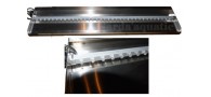 Bassin de jardin : Lame d'eau 60cm en inox avec LED intégrés, Fin de série