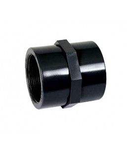 Bassin de jardin : Manchon 1"1/2X1"1/2 PP noir, Raccord taraudé cannelé