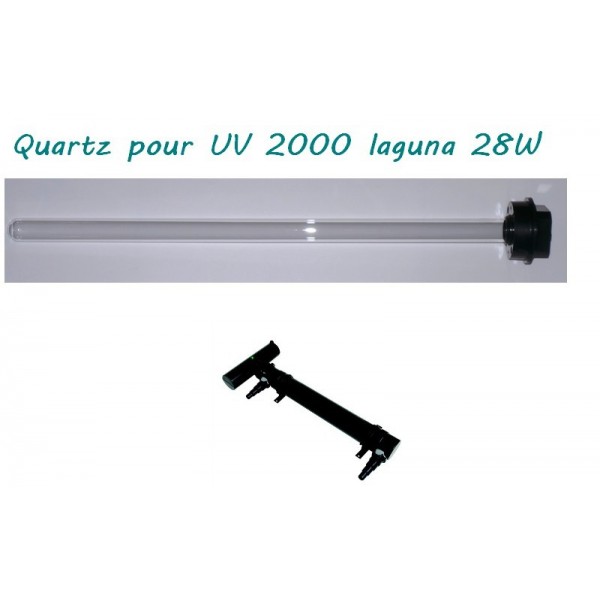 Bassin de jardin : Quartz UV 2000 Laguna 28W, Gaine quartz pour UV