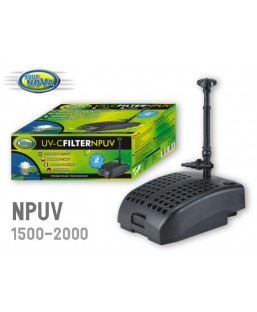 Bassin de jardin : Pompe filtrante NPUV2000 9W aqua Nova (2000 L/H), Kit filtration immergés