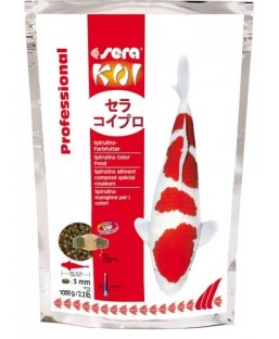 Bassin de jardin : SERA koi color SPIRULINA spécial couleurs 1KG, Nourriture Serapond