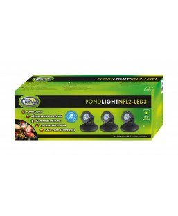 Bassin de jardin : NPL2-LED3/ 3X36LED/Capteur, Eclairages