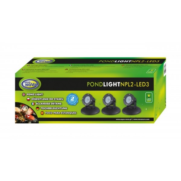 Bassin de jardin : NPL2-LED3/ 3X36LED/Capteur, Eclairages