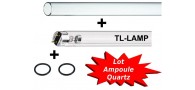 Bassin de jardin : Set TL 55W (quartz + Ampoule), Gaine quartz pour UV