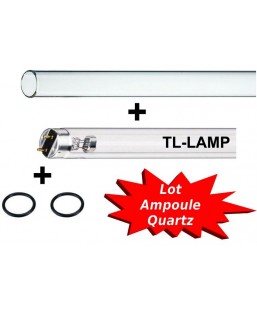 Bassin de jardin : Set TL 55W (quartz + Ampoule), Gaine quartz pour UV