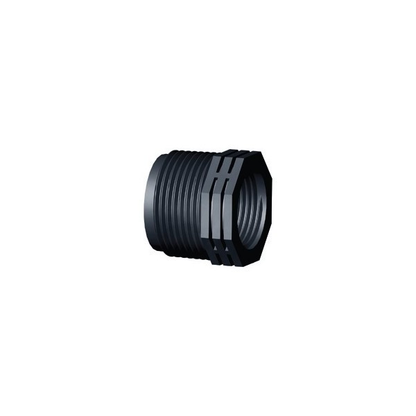Bassin de jardin : Raccord fileté 2'' - taraudé 1'' 1/2, Raccord fileté cannelé