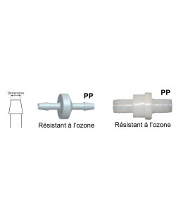 Bassin de jardin : Clapet anti-retour 4mm, Raccords tuyaux pompe à air