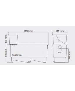 Bassin de jardin : Shark 60 avec préfiltre à grille/matala biocerapond, Filtre Aquatic science