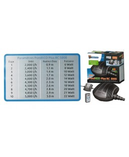 Bassin de jardin : Pond Eco Plus RC 5000 variateur (2000 à 5000 L/H), Fin de série