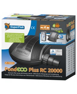 Bassin de jardin : POND ECO PLUS RC 20000 VARIATEUR (11000 à 19500 L/H), Pompes Superfish