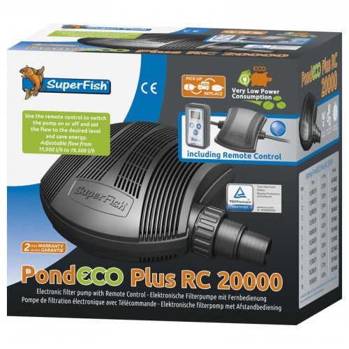 Bassin de jardin : POND ECO PLUS RC 20000 VARIATEUR (11000 à 19500 L/H), Fin de série
