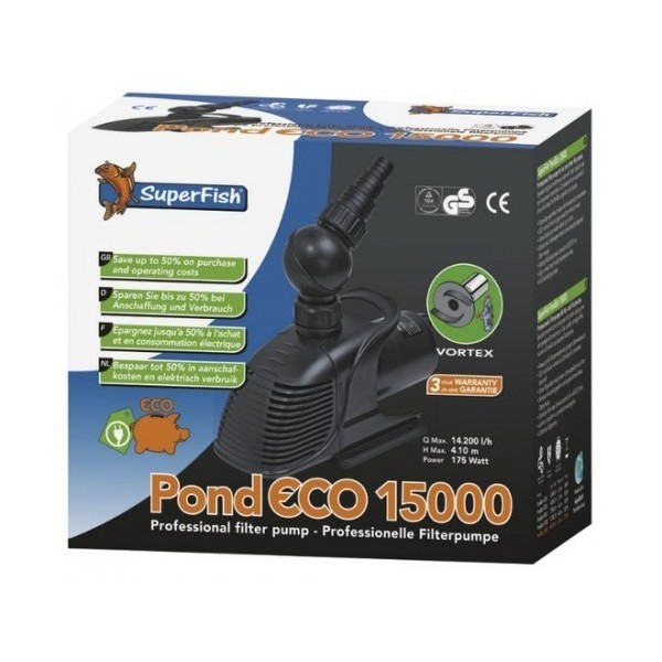 Bassin de jardin : SF Pond eco 15000 (14200 L/H), Fin de série