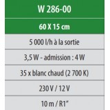 Bassin de jardin : Déversoir LED 60x15 cm PRO, Lame d'eau et cascade