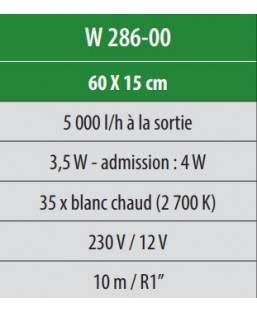 Bassin de jardin : Déversoir LED 60x15 cm PRO, Fin de série