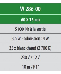 Bassin de jardin : Déversoir LED 60x15 cm PRO, Lame d'eau et cascade