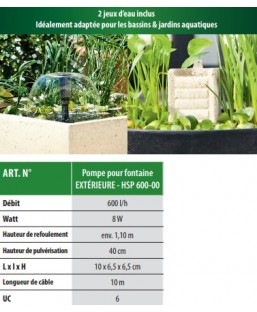 Bassin de jardin : Pompe Smartline 600 (600 L/H), Fin de série