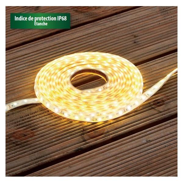 Bassin de jardin : BANDE LED BLANC CHAUD 5M IP68, Eclairages