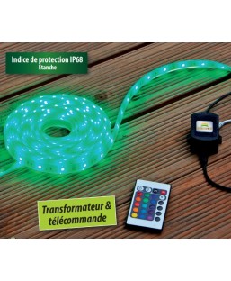 Bassin de jardin : BANDE LED RGB 5M +TELECOMMANDE, Fin de série