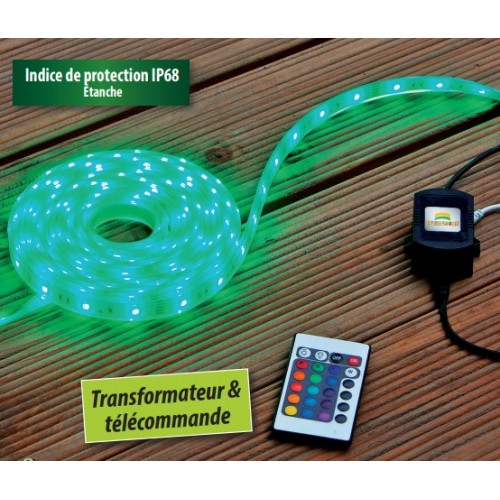 Bassin de jardin : BANDE LED RGB 5M +TELECOMMANDE, Fin de série