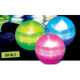 Bassin de jardin : BOULE LED FLOTTANTE SOLAIRE X3, Fin de série