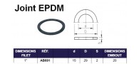 Bassin de jardin : JOINT EPDM POUR EMBOUT FILET INT 1", Joints pour raccord de bassin