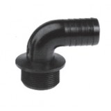 Bassin de jardin : Raccord coude fileté cannelé 1"1/4 - 32mm, Raccord fileté cannelé