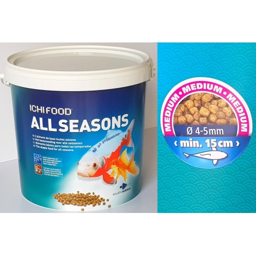 Bassin de jardin : ICHI FOOD ALL SEASON 4KG MEDIUM, Nourriture Ichi Food