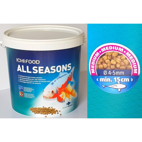 Bassin de jardin : ICHI FOOD ALL SEASON 4KG MEDIUM, Nourriture Ichi Food