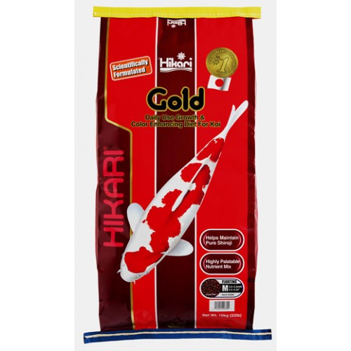 Bassin de jardin : Hikari Gold 10kg medium, Nourriture Hikari