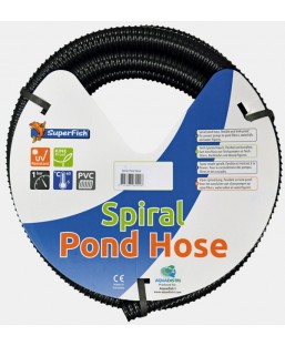 Bassin de jardin : Tuyau souple 20 mm spirale 5 m SuperFish, Tuyau annelé et collier