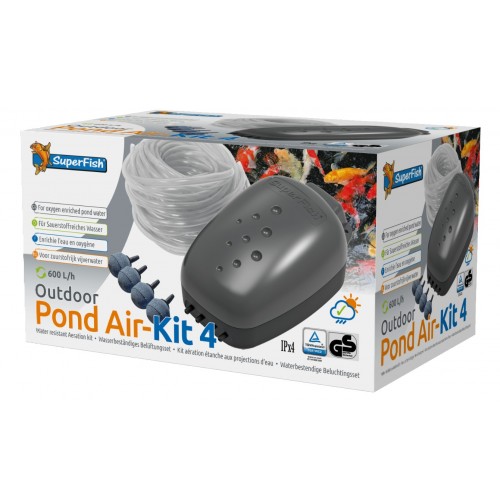 Bassin de jardin : SuperFish Pond Air Kit 4 (600 L/H), Pompe à air bassin