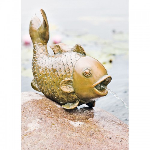 Bassin de jardin : Gargouille "Fish" 43 cm HEISSNER, Fin de série