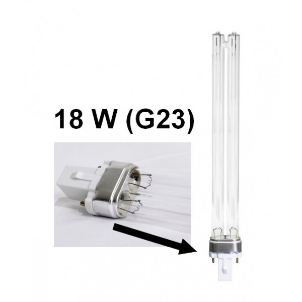 Bassin de jardin : Ampoule UVC PL 18W G23, AMPOULES UV PL