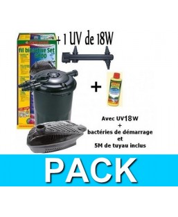 Bassin de jardin : SERA KIT 6000 SET 6000 + UV18W, Kits SeraPond