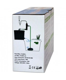 Bassin de jardin : Pond clear UVC 15000 18W, UV pour bassin de 0 à 30 W