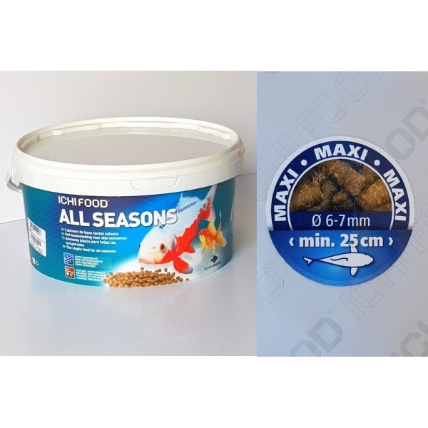 Bassin de jardin : ICHI FOOD ALL SEASON 1KG MAXI, Poissons supérieurs à 25 cm