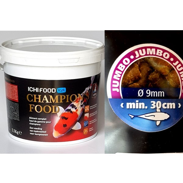 Bassin de jardin : ICHI FOOD CHAMPION'S 2.5KG JUMBO, Nourriture Ichi Food-Aquatic Science