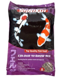 Bassin de jardin : COLOUR HI-GROW MIX 6mm 4.7KG (10L), Nourriture Sanikoï