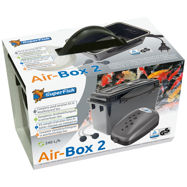 Bassin de jardin : AIR BOX 240 L/H NR2, Pompe à air bassin