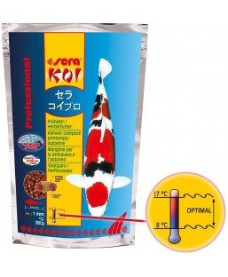 Bassin de jardin : SERA KOI Professional printemps/ automne 500G, Nourriture Serapond